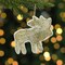 Gallerie II 5.25" Caribou Reindeer Silhouette Glittered Wood Christmas Ornament